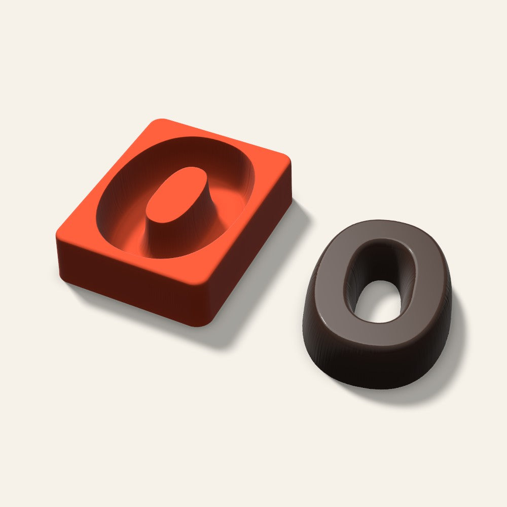 Number 0 Mold, 4 Inch, 3D render