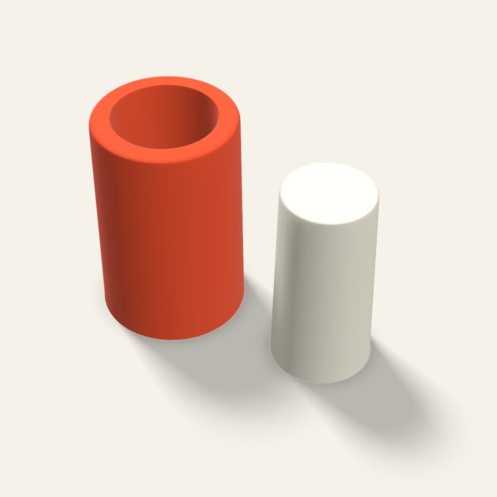 Pillar Candle Mold, 1.5 x 3 Inch, 3D render