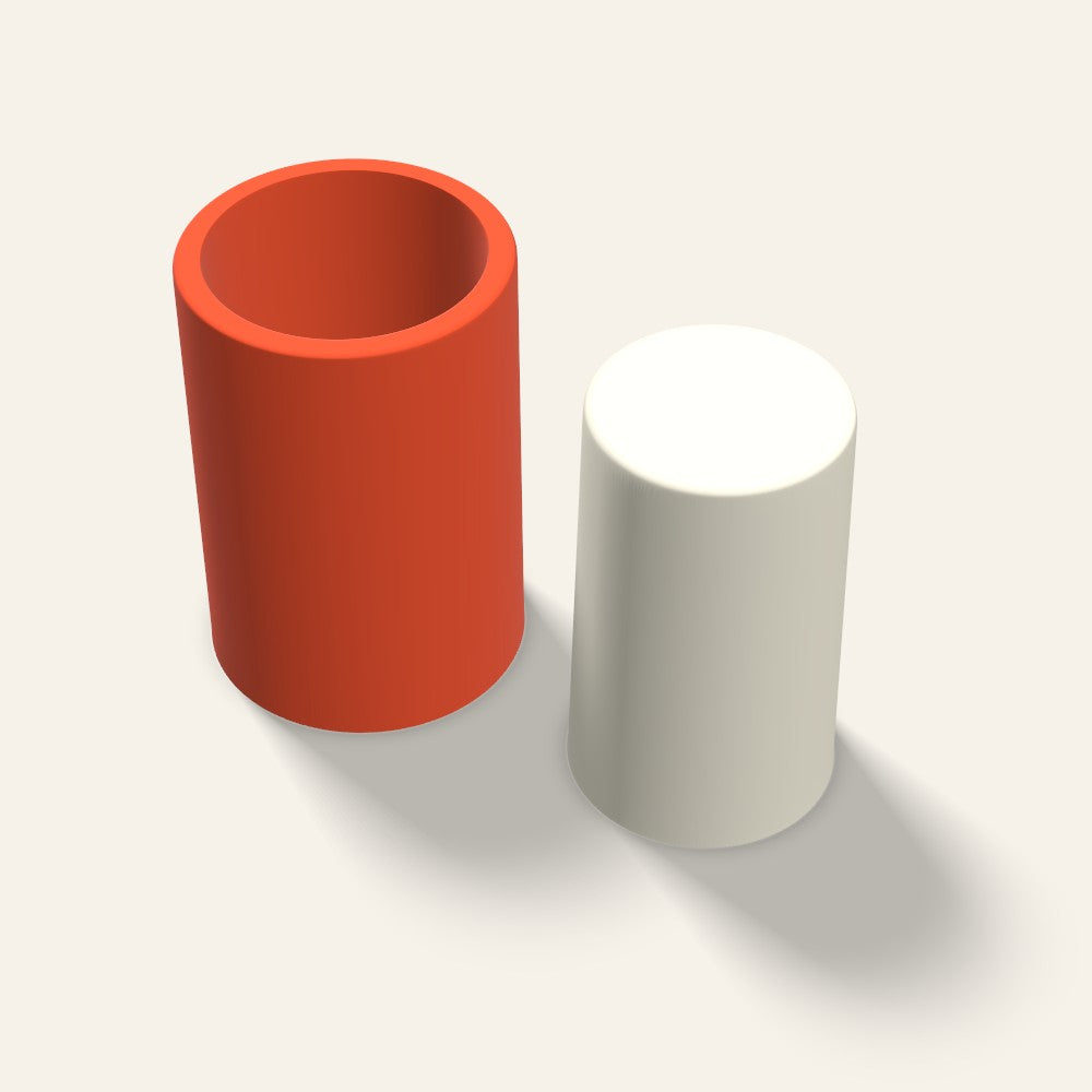 Pillar Candle Mold, 3 x 5 Inch, 3D render