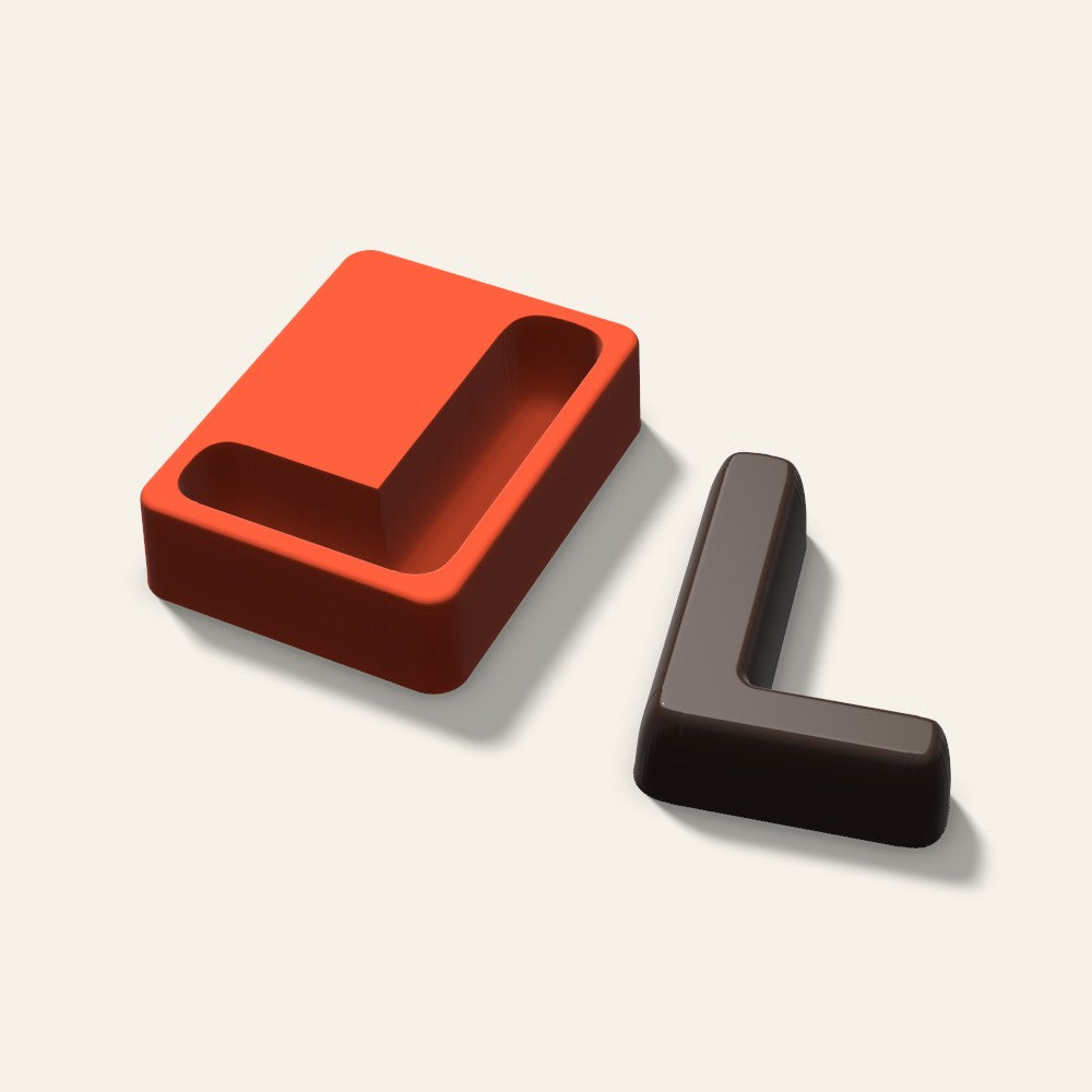 Letter L Mold, 4 Inch, 3D render