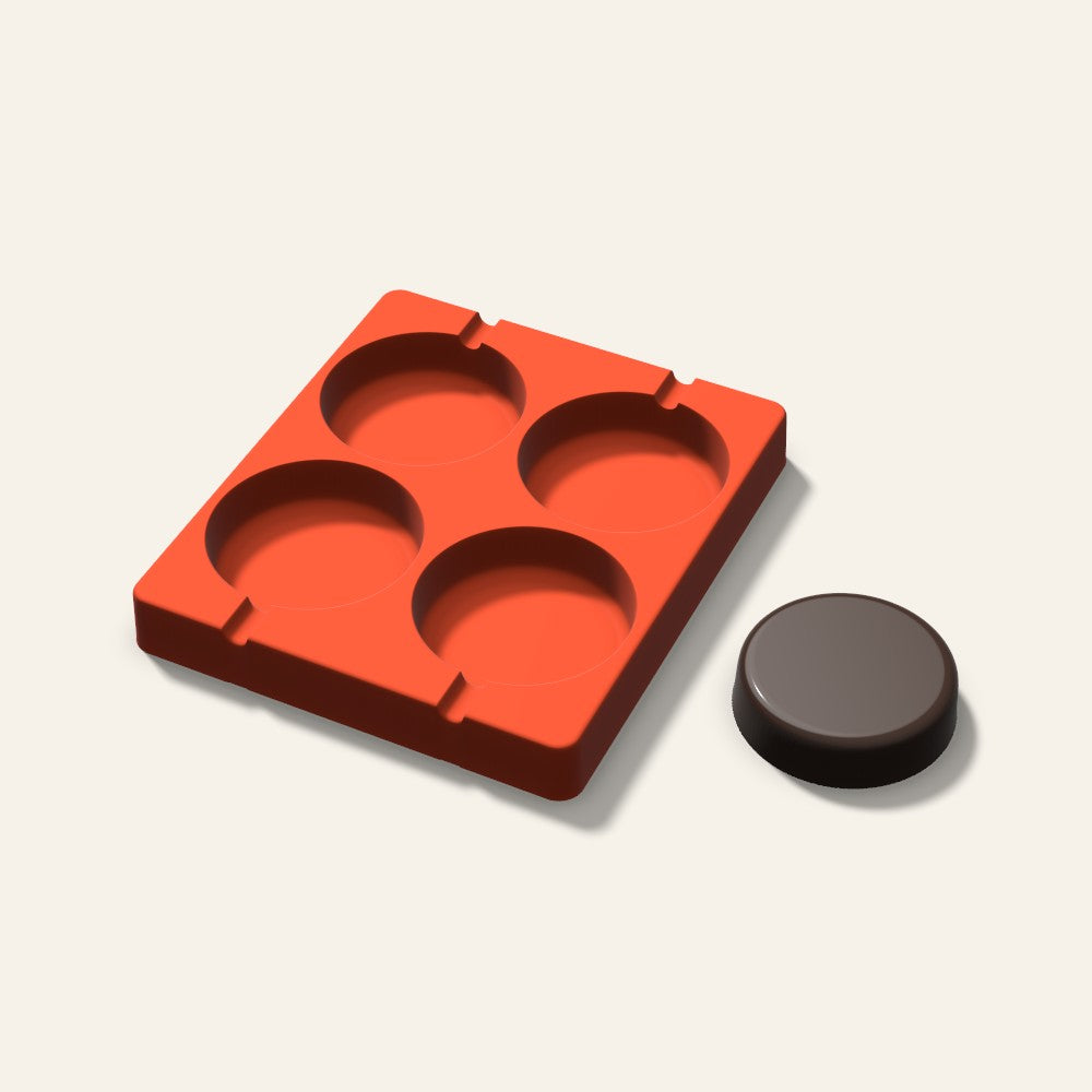 Round Cakesicle Mold, 3 Inch, 4 Cavity, 3D render