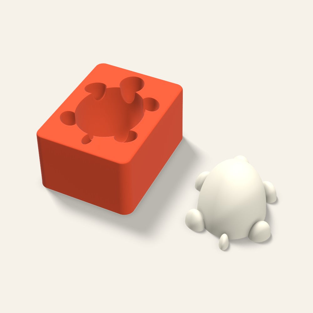 Turtle Candle Mold, 4 x 2 Inch, 3D render