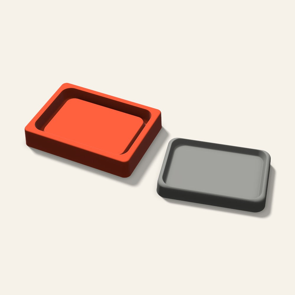 Concrete Soap Dish Mold, 5.5 Inch, 3D render