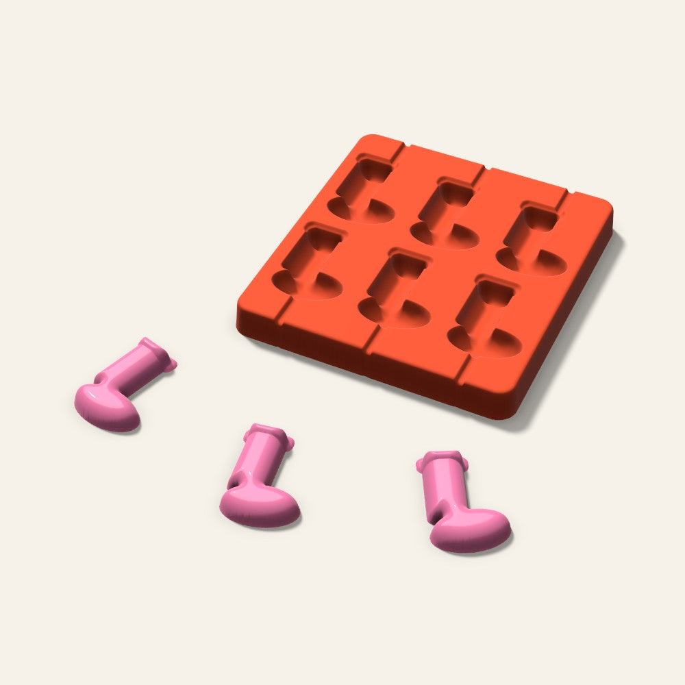 Stocking Lollipop Mold, 2 Inch, 6 Cavity, 3D render