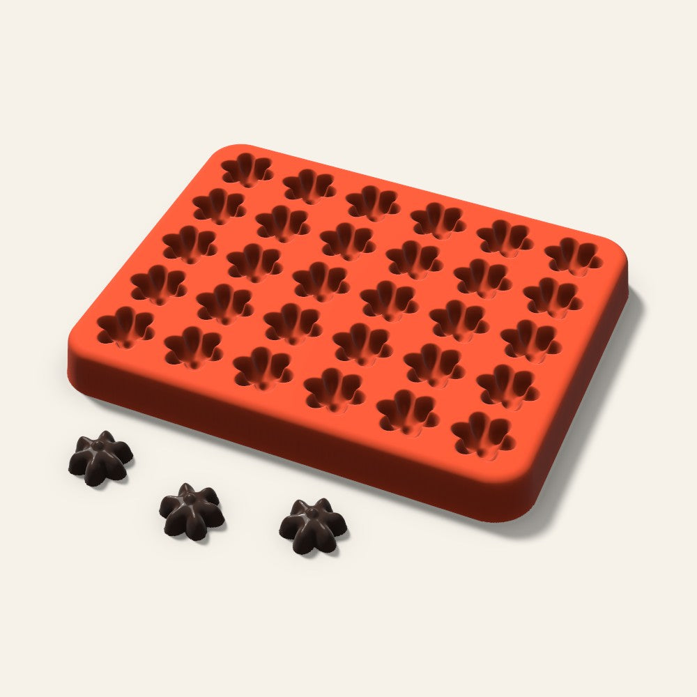 Blossom Gummy Mold, 0.5 Inch, 30 Cavity, 3D render