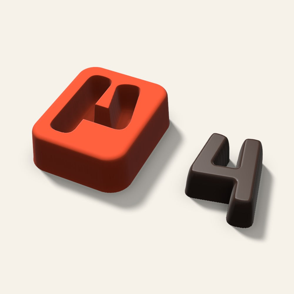 Number 4 Mold, 1.5 Inch, 3D render