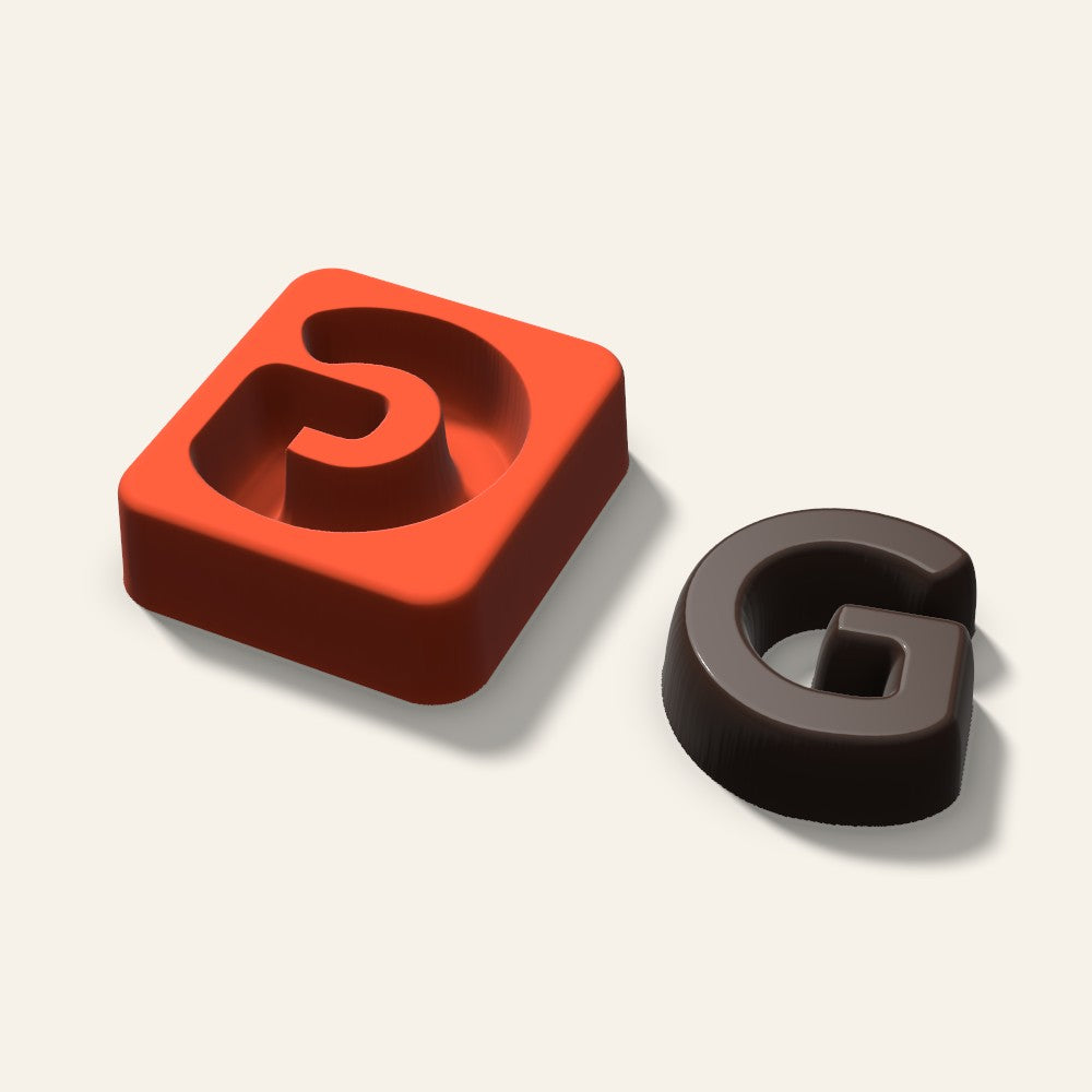 Letter G Mold, 2 Inch, 3D render