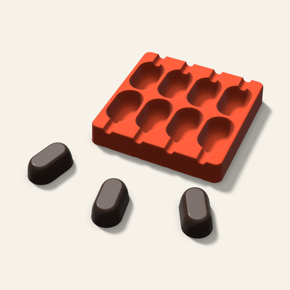 Cakesicle Mold, 2 Inch, 8 Cavity, 3D render