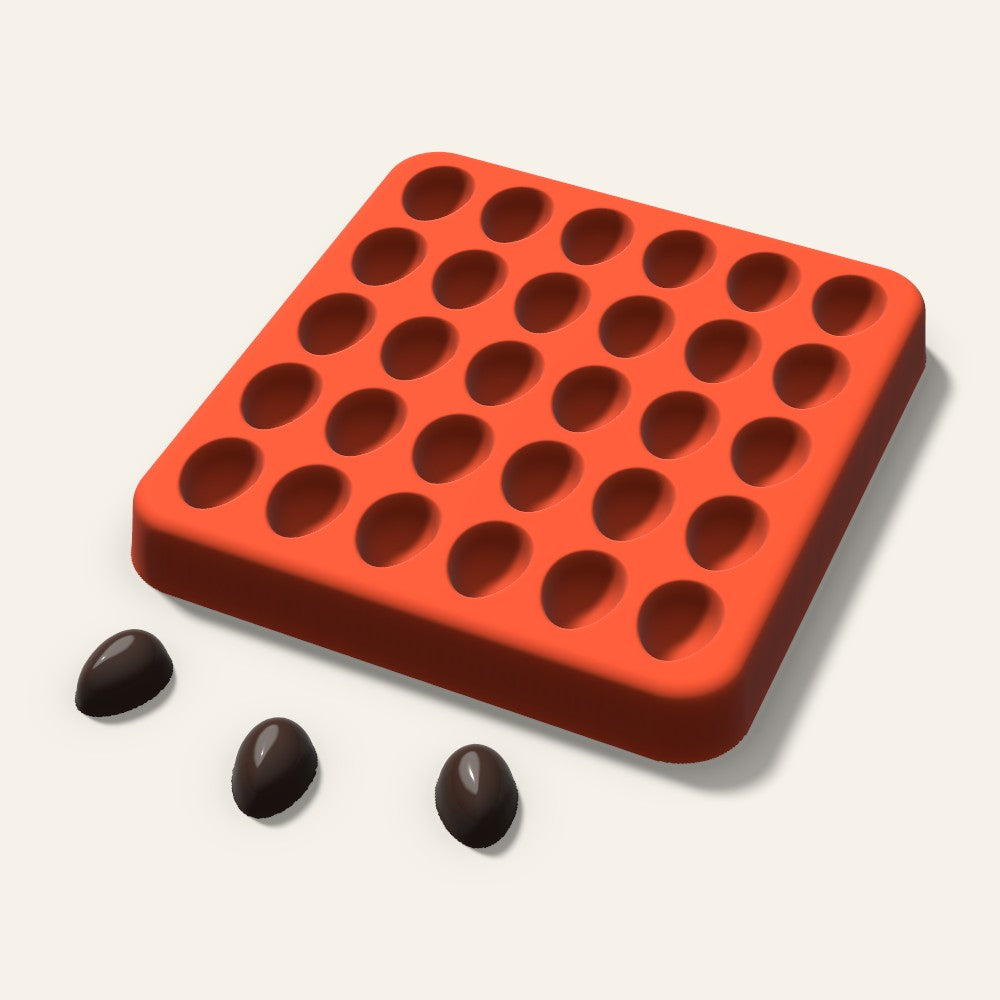 Egg Gummy Mold, 0.5 Inch, 30 Cavity, 3D render