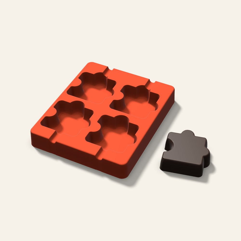 Puzzle Cakesicle Mold, 2.5 Inch, 4 Cavity, 3D render