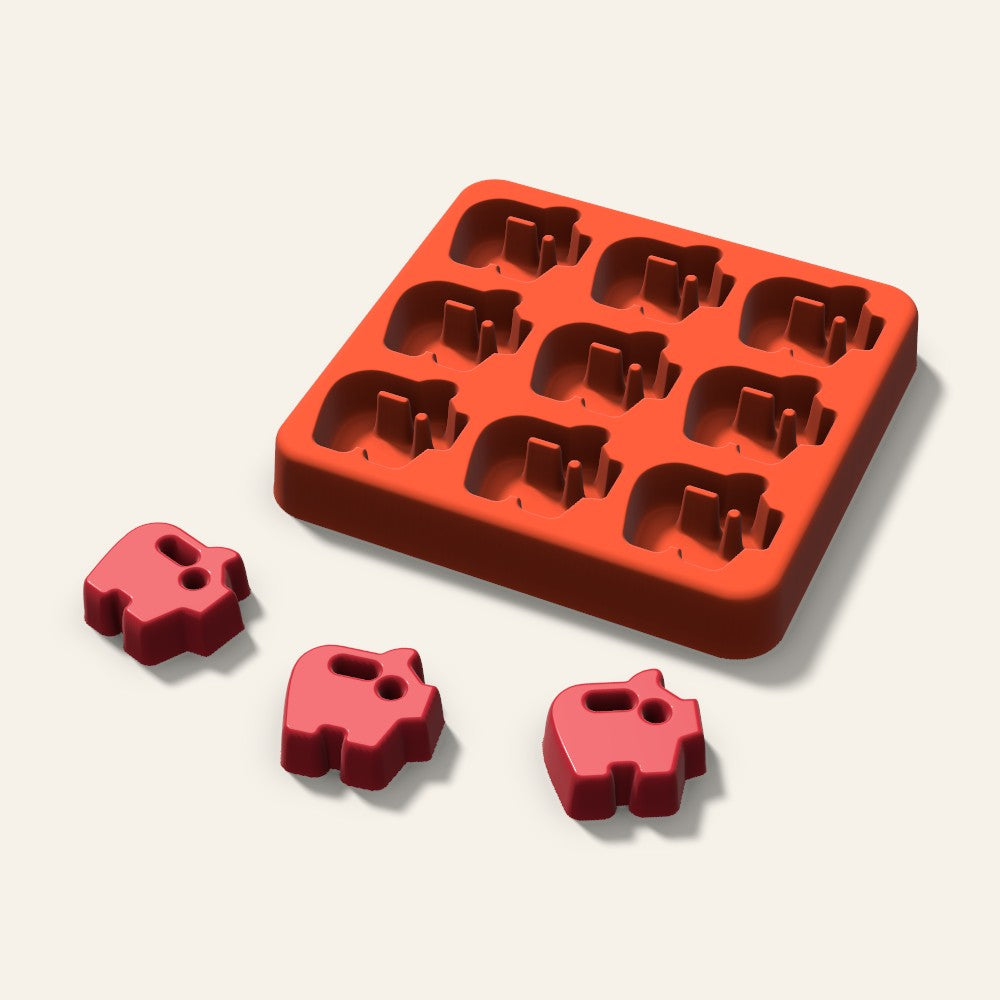 Piggy Bank Candy Mold, 1 Inch, 9 Cavity, 3D render