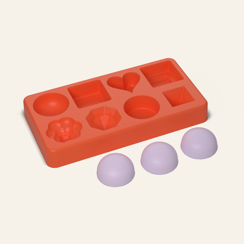 Assorted Chocolates Wax Melt Mold, 8 Cavity, 3D render