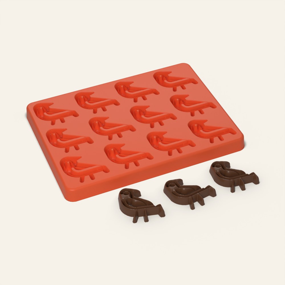 Bird Mold, 12 Cavity, 3D render