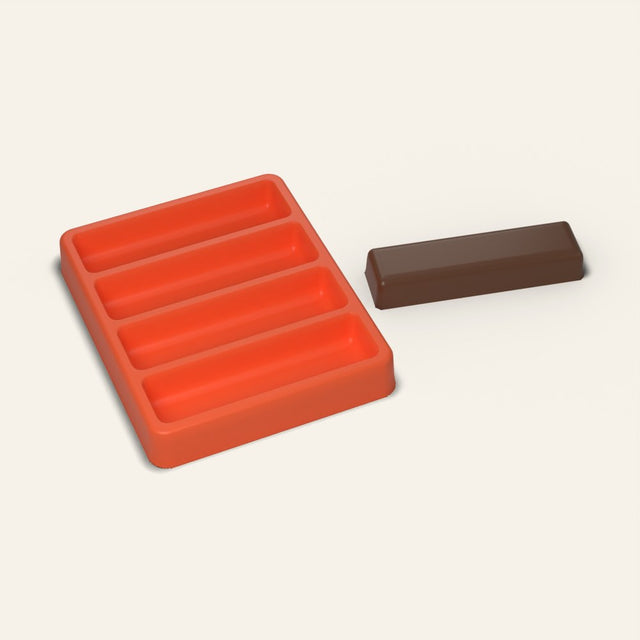 Candy Bar Mold, 4 Cavity, 3D render