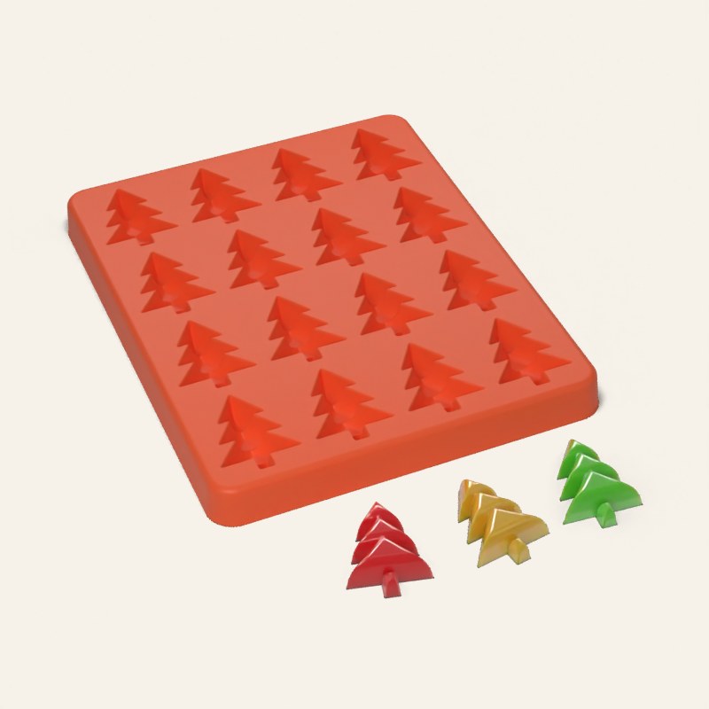 Christmas Tree Candy Mold, 16 Cavity