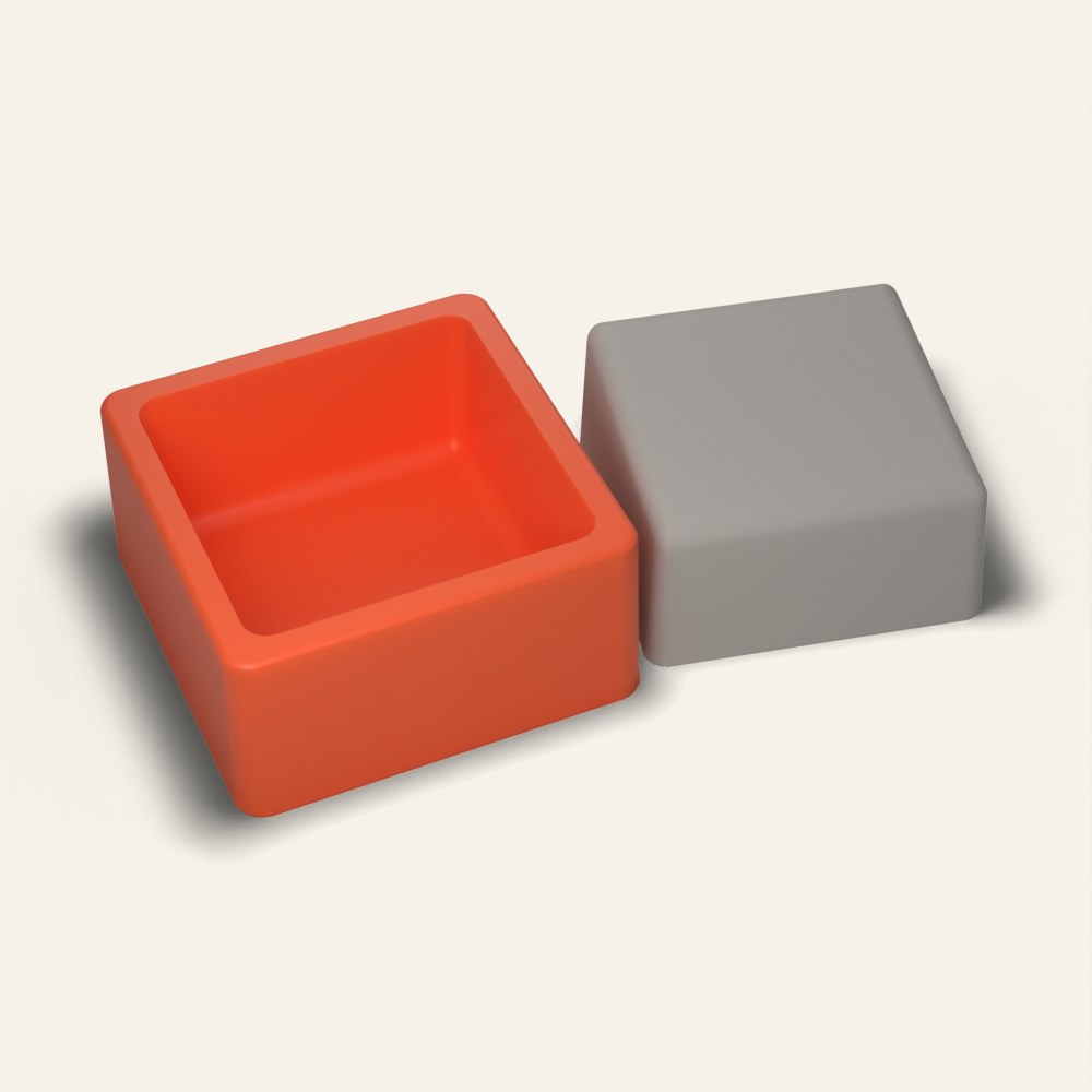 Concrete Bookend Block Mold, 3D render