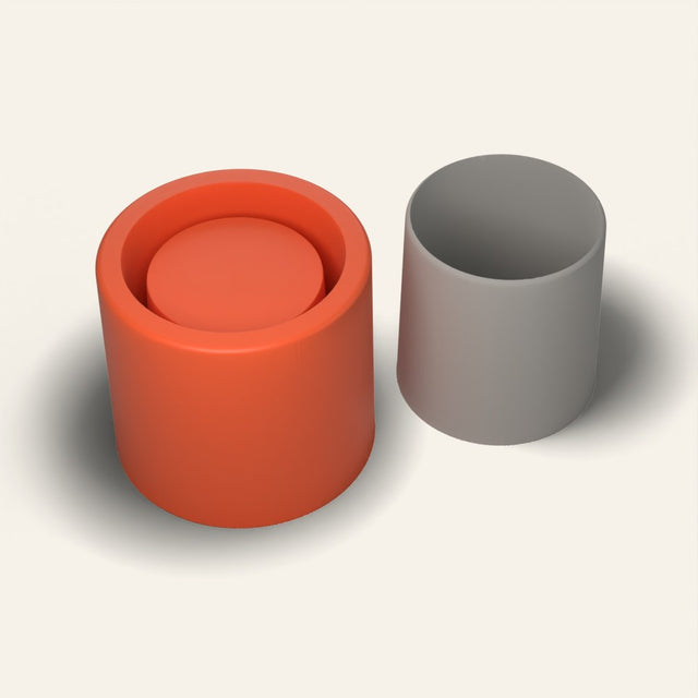 Concrete Candle Vessel Mold, 3 Inch, 3D render