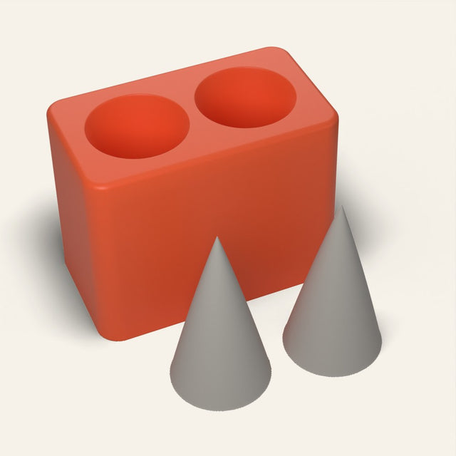 Concrete Ring Cone Mold, 2 Cavity, 3D render