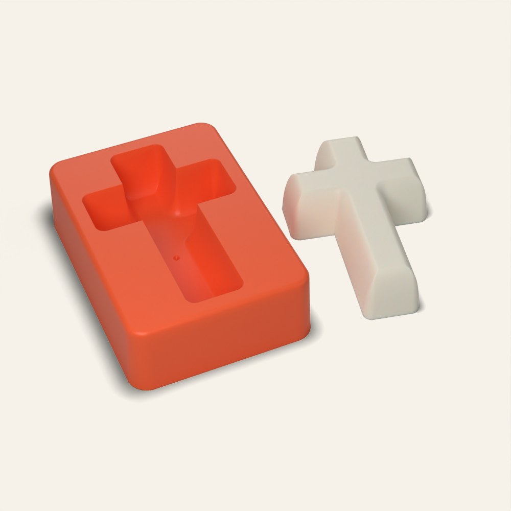 Cross Candle Mold, 3D render