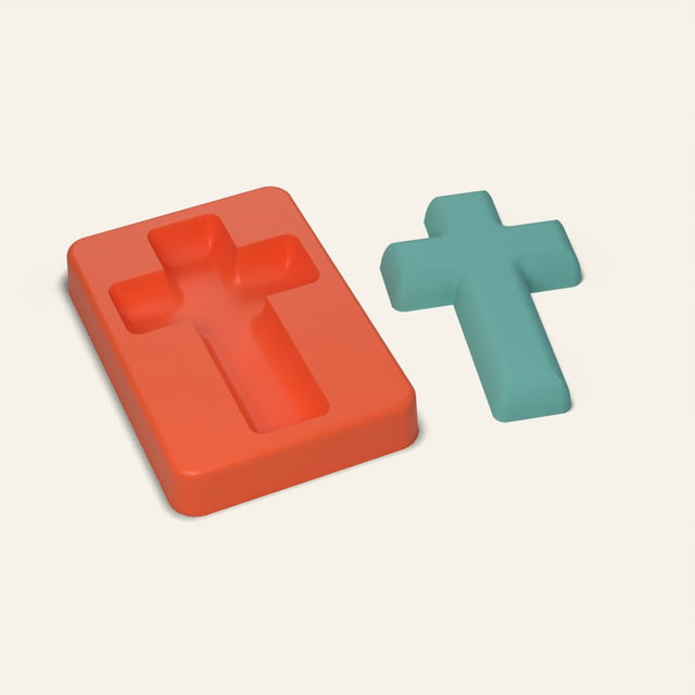 Cross Freshie Mold, 3D render