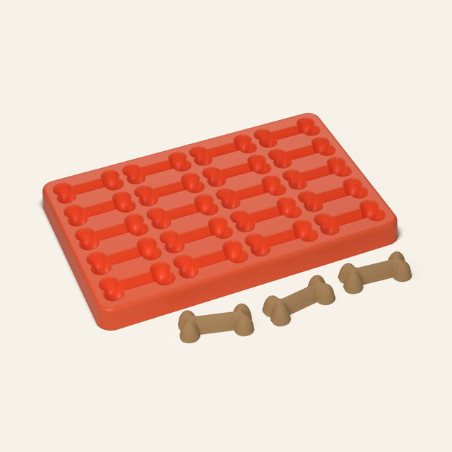 Dog Bone Treat Mold, 20 Cavity, 3D render