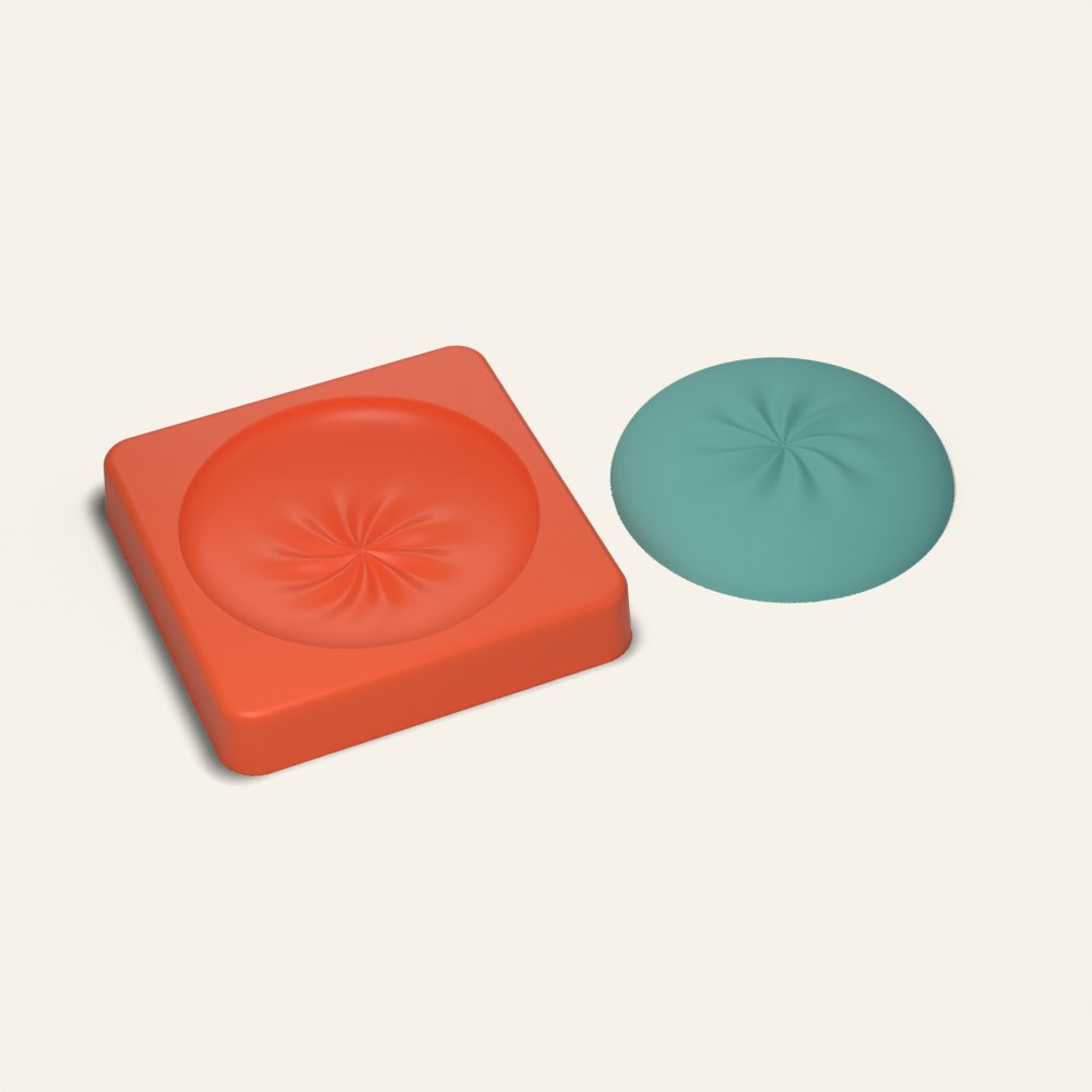 Dumpling Freshie Mold, 3D render