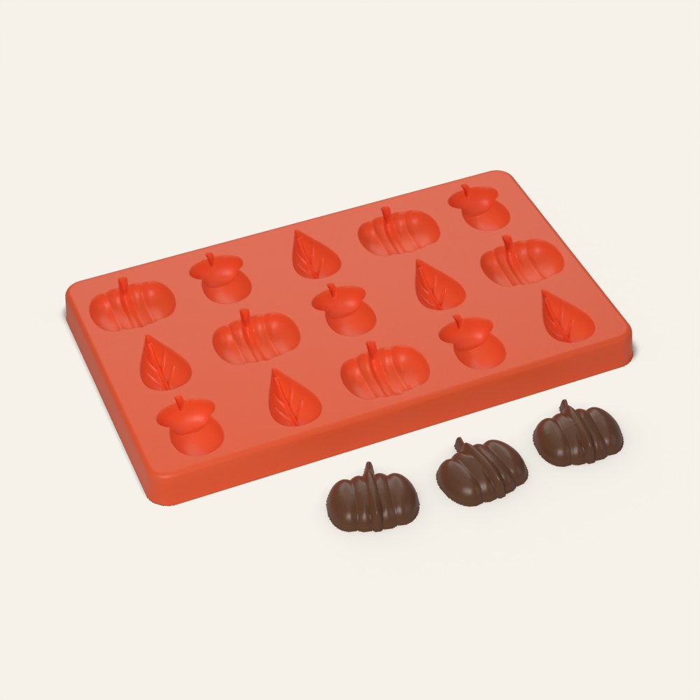 Fall Mix Mold, 15 Cavity, 3D render