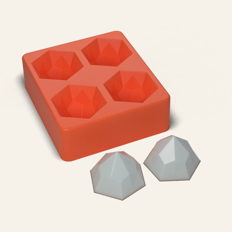 Gem Ice Mold, 4 Cavity