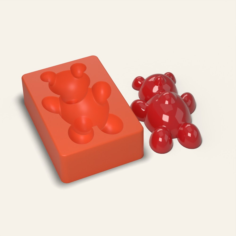 Giant Gummy Bear Mold, 6 Inch, 3D render