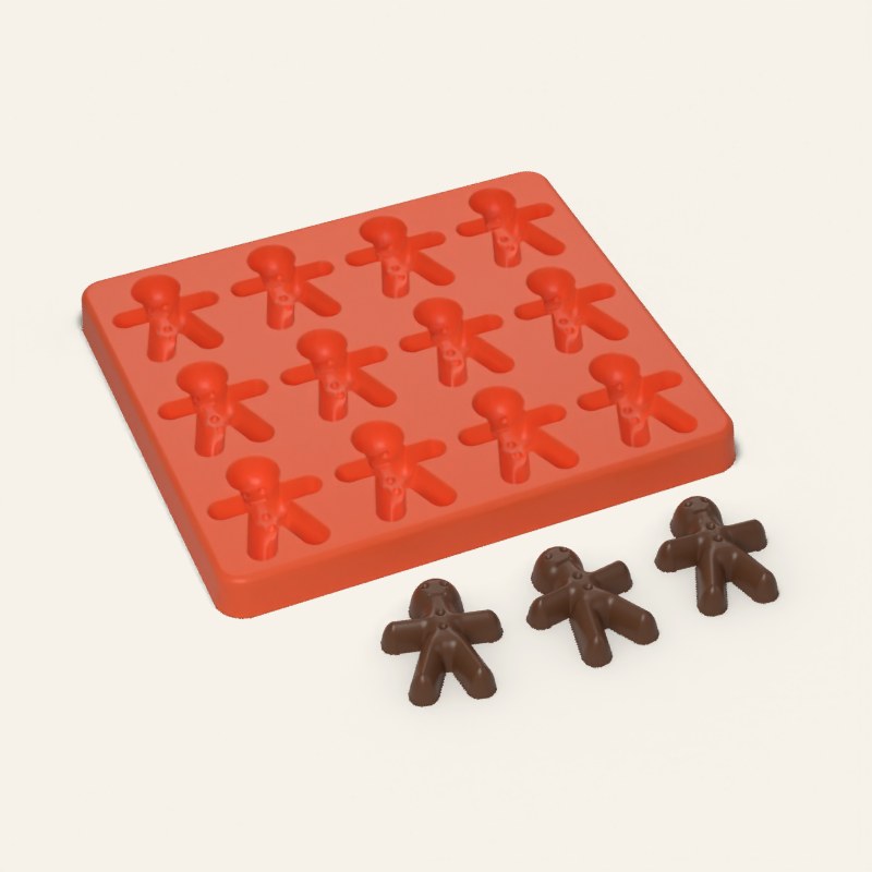 Gingerbread Man Mold, 12 Cavity