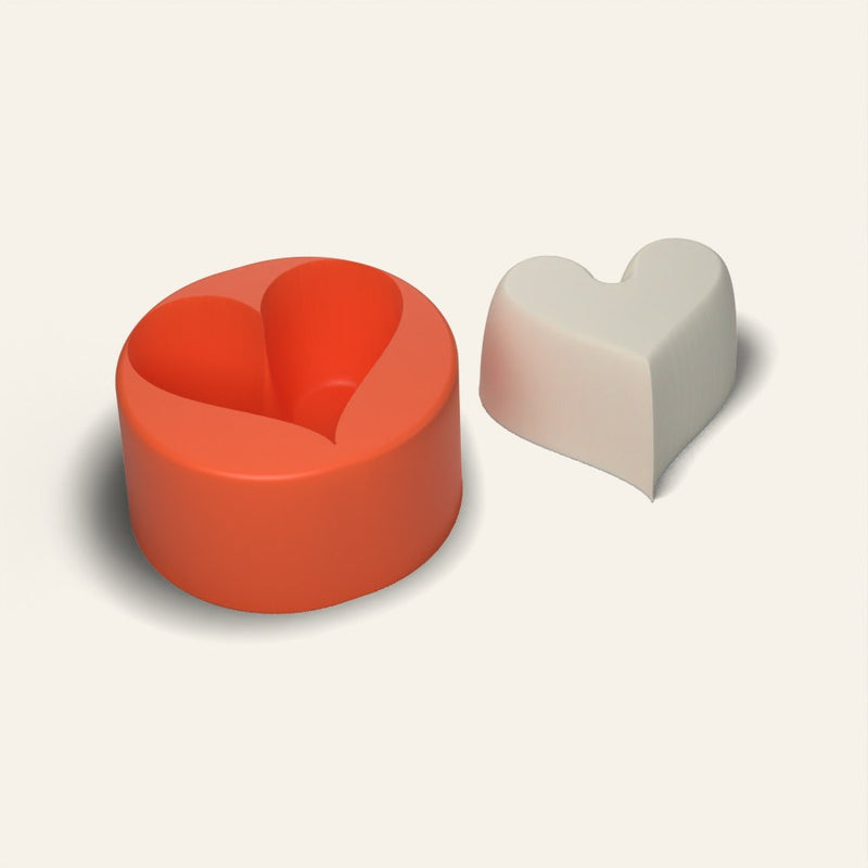 Heart Pillar Candle Mold