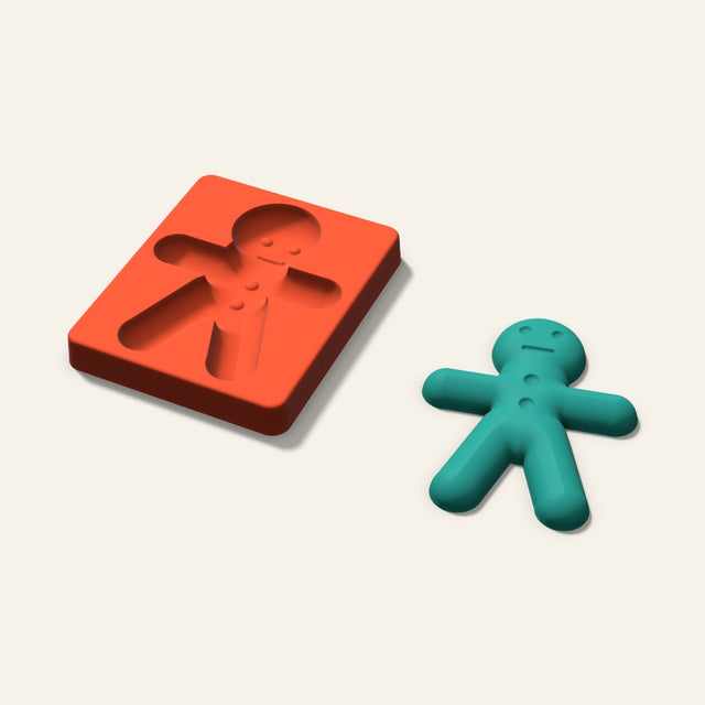 Gingerbread Freshie Mold, 5 Inch, 3D render