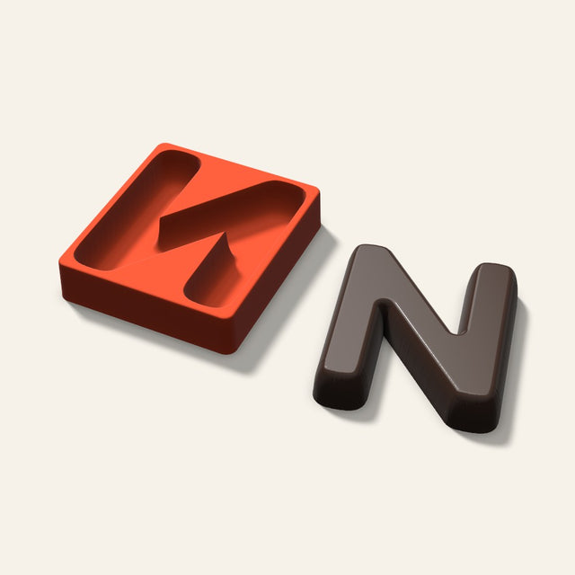 Letter N Mold, 6 Inch, 3D render