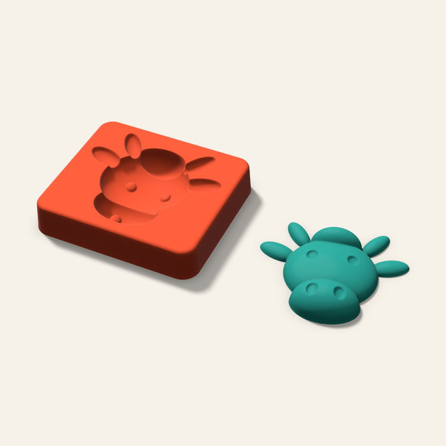 Cow Freshie Mold, 3 Inch, 3D render