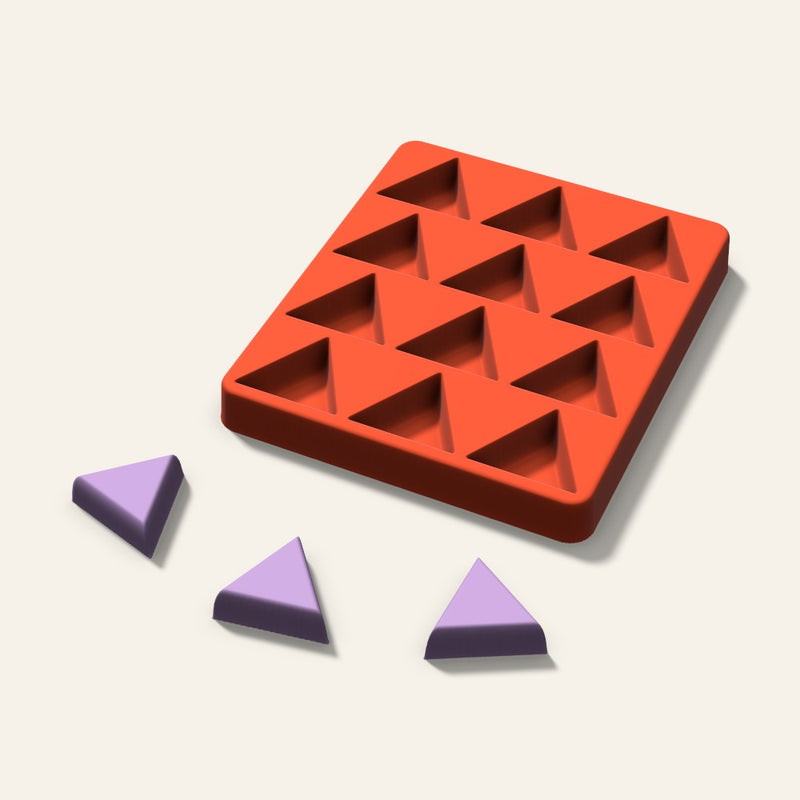 Triangle Wax Melt Mold, 1.5 Inch, 12 Cavity
