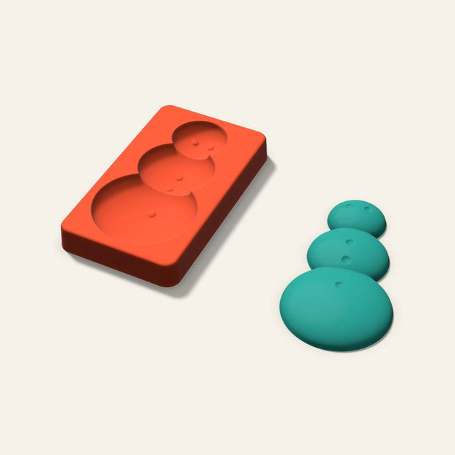 Snowman Freshie Mold, 5 Inch, 3D render