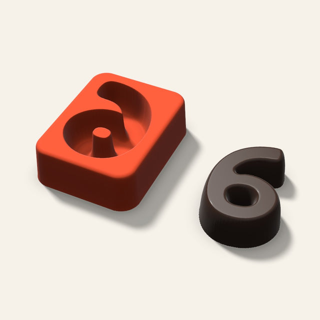 Number 6 Mold, 2 Inch, 3D render