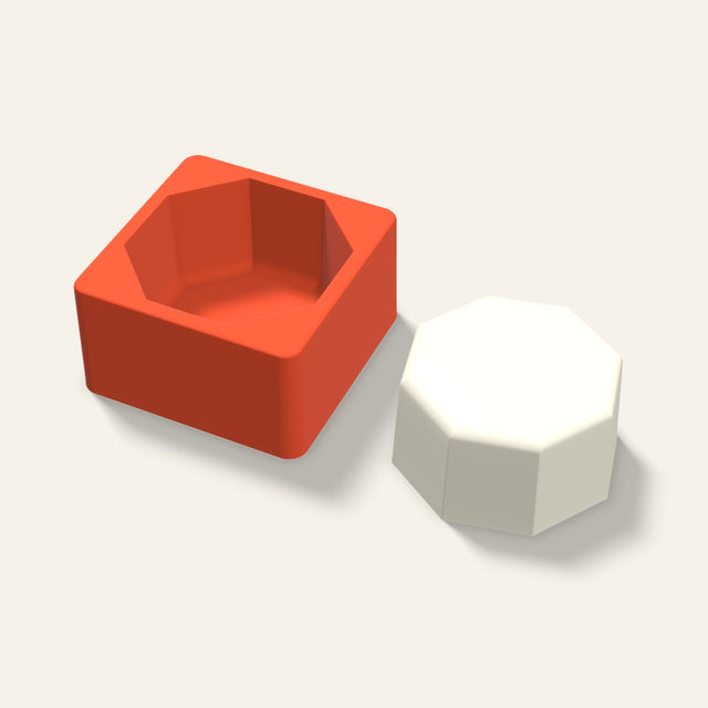 Octagon Candle Mold, 4 x 2 Inch, 3D render