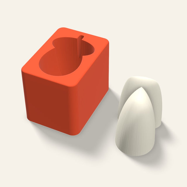 Acorn Candle Mold, 3 x 2.5 Inch, 3D render