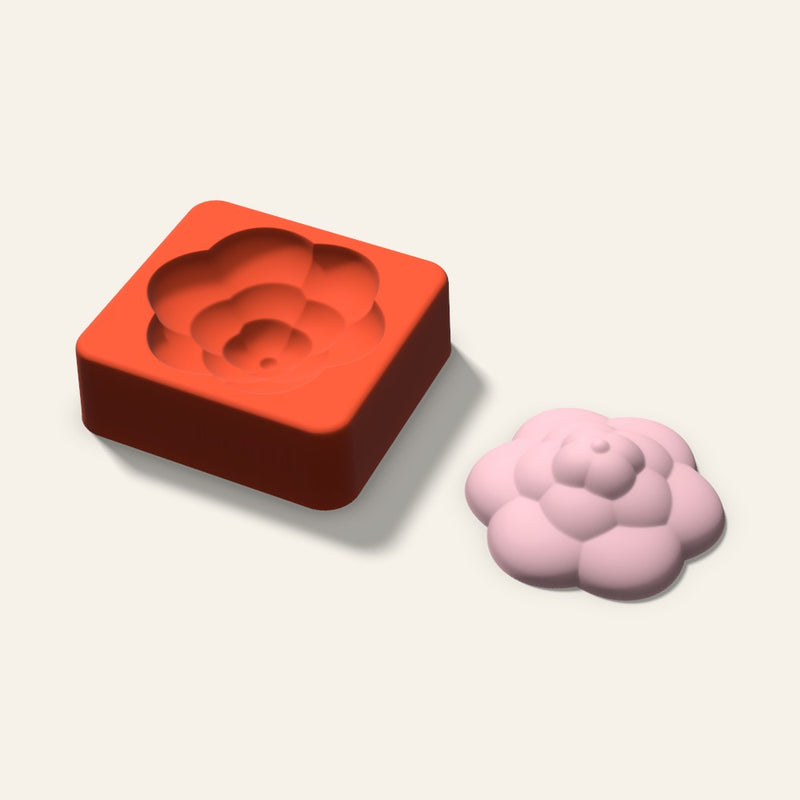 Rosette Soap Mold, 2.5 Inch