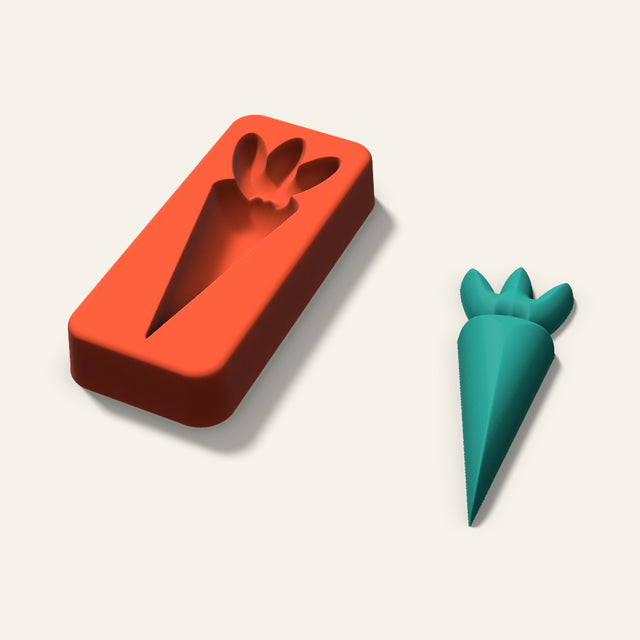 Carrot Freshie Mold, 3.5 Inch, 3D render