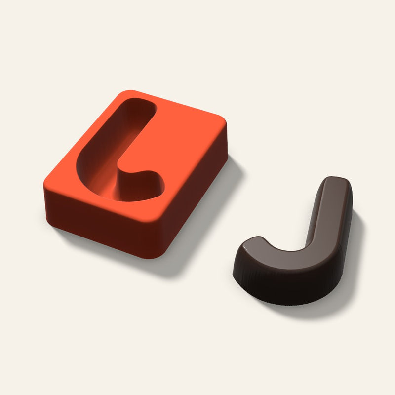 Letter J Mold, 3 Inch