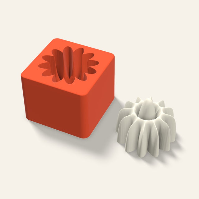 Daisy Candle Mold, 3 x 2.5 Inch, 3D render