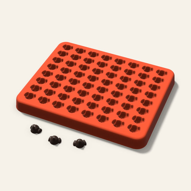 Dog Gummy Mold, 0.5 Inch, 64 Cavity, 3D render