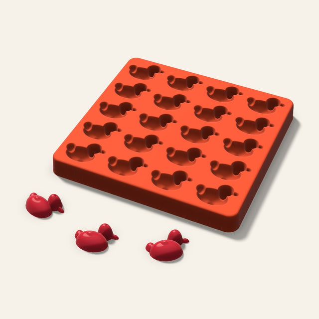 Duck Candy Mold, 1.25 Inch, 20 Cavity, 3D render