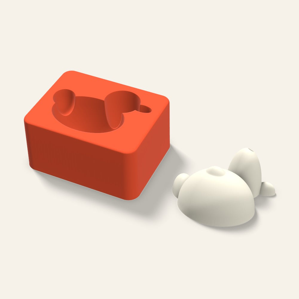 Duck Candle Mold, 3 x 1.5 Inch, 3D render