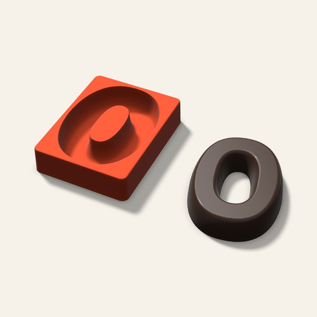 Number 0 Mold, 6 Inch, 3D render