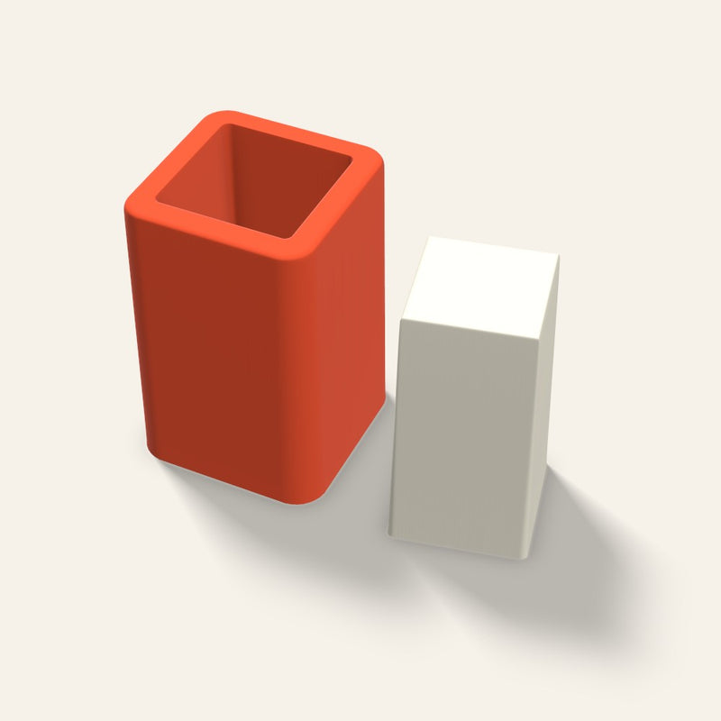 Square Pillar Candle Mold, 1.5 x 3 Inch