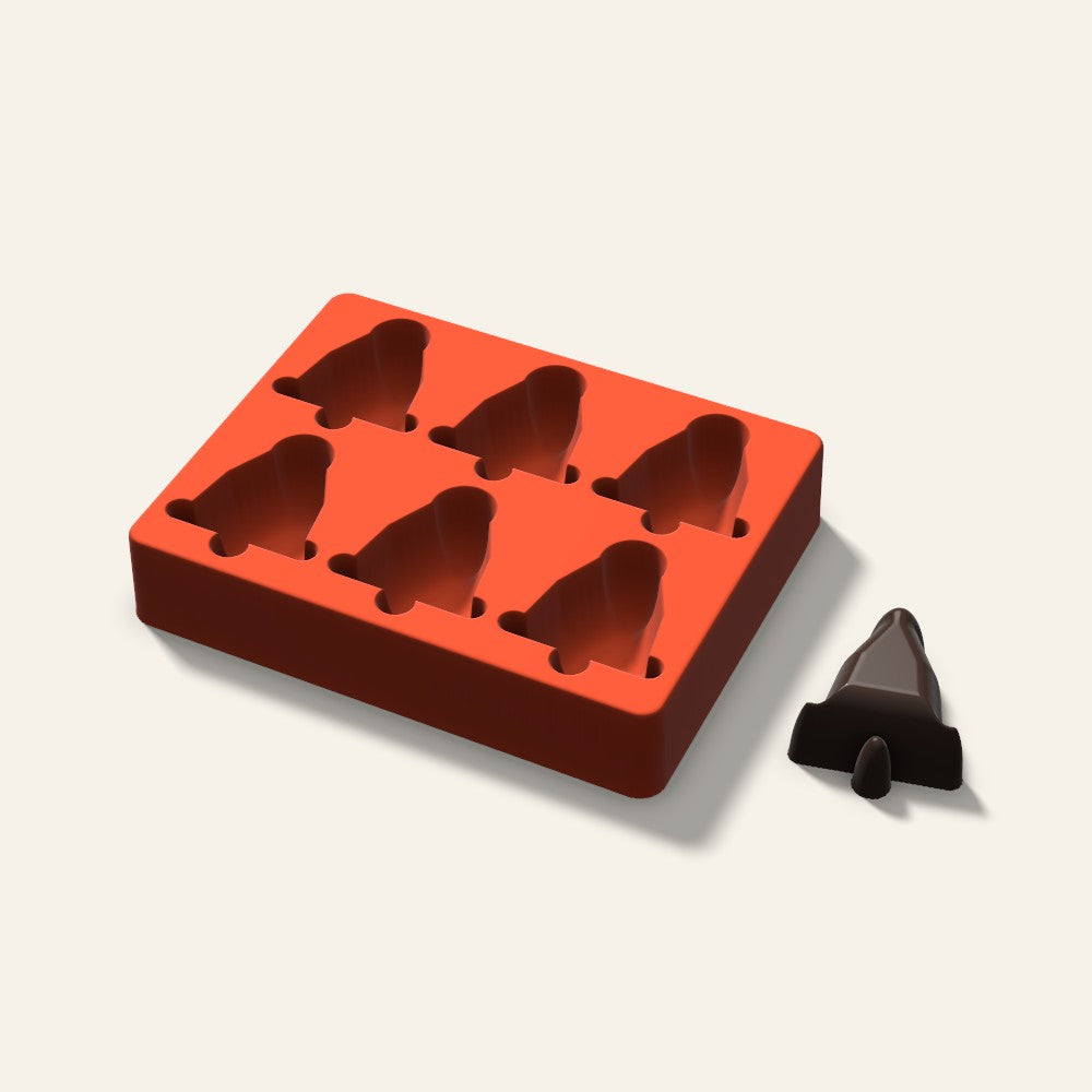 Bell Mini Cake Mold, 2.5 Inch, 6 Cavity, 3D render