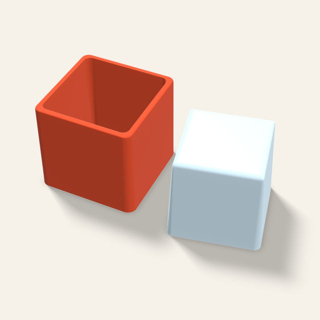 Cube Ice Mold, 3.5 Inch, 3D render